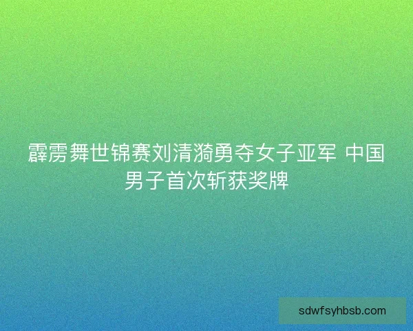 霹雳舞世锦赛刘清漪勇夺女子亚军 中国男子首次斩获奖牌 霹雳舞世锦赛刘清漪勇夺女子亚军 中国男子首次斩获奖牌